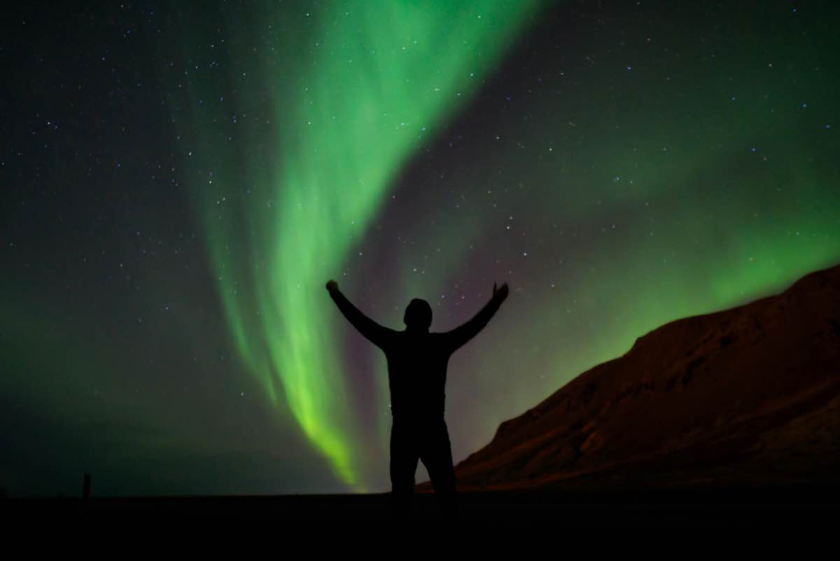 Aurora borealis northern lights guided tour Iceland